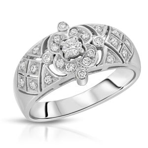 14k White Gold - Diamond Ring