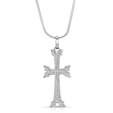 14k White Gold - Armenian Cross Pendant
