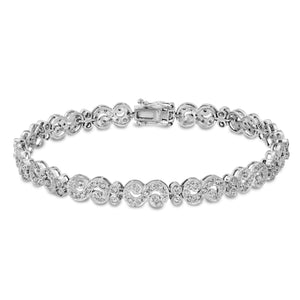 14k White Gold - Diamond S Bracelet