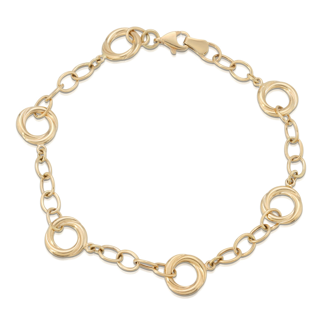 14k Yellow Gold - Loop Bracelet