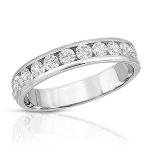 14k White Gold - Diamond band