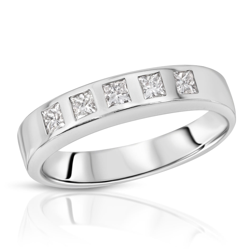 14k White Gold - Diamond Band