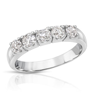 14k White Gold - Diamond Band